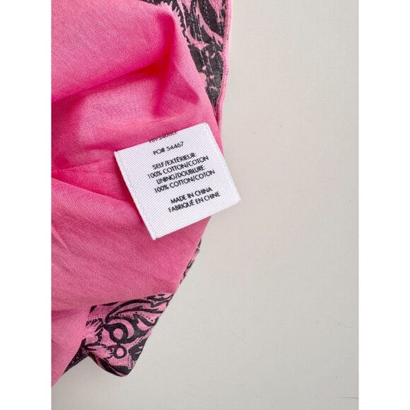 DEREK LAM 10 CROSBY Pink Black Floral Asymmetrical Tulip Mini Skirt, Size 6 - Picture 10 of 11